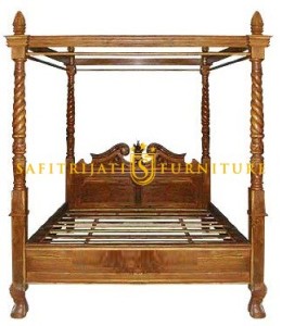 Tempat Tidur Jati Kanopi Jepara