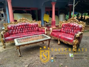 Kursi Tamu Mewah Jati Barcelona