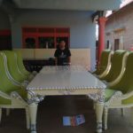 Set Meja Makan Mewah 6 Kursi Besar Royal