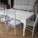 Set Kursi Akad Nikah Putih