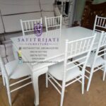 Set Kursi Akad Nikah Putih