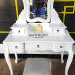 Meja Rias Jati Minimalis Putih Modern