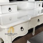 Meja Rias Jati Minimalis Putih Modern
