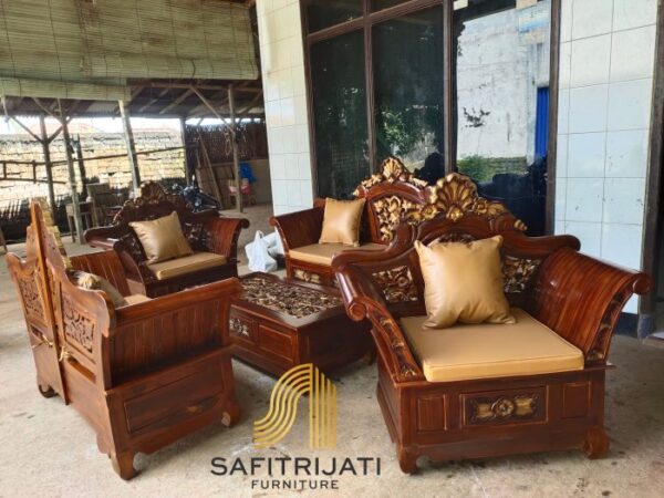 Kursi Tamu Madura Kerang Kayu Jati Asli – Elegan & Berkualitas
